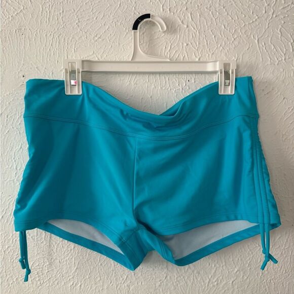 Women's Blue Swim Shorts - Picture 2 of 5